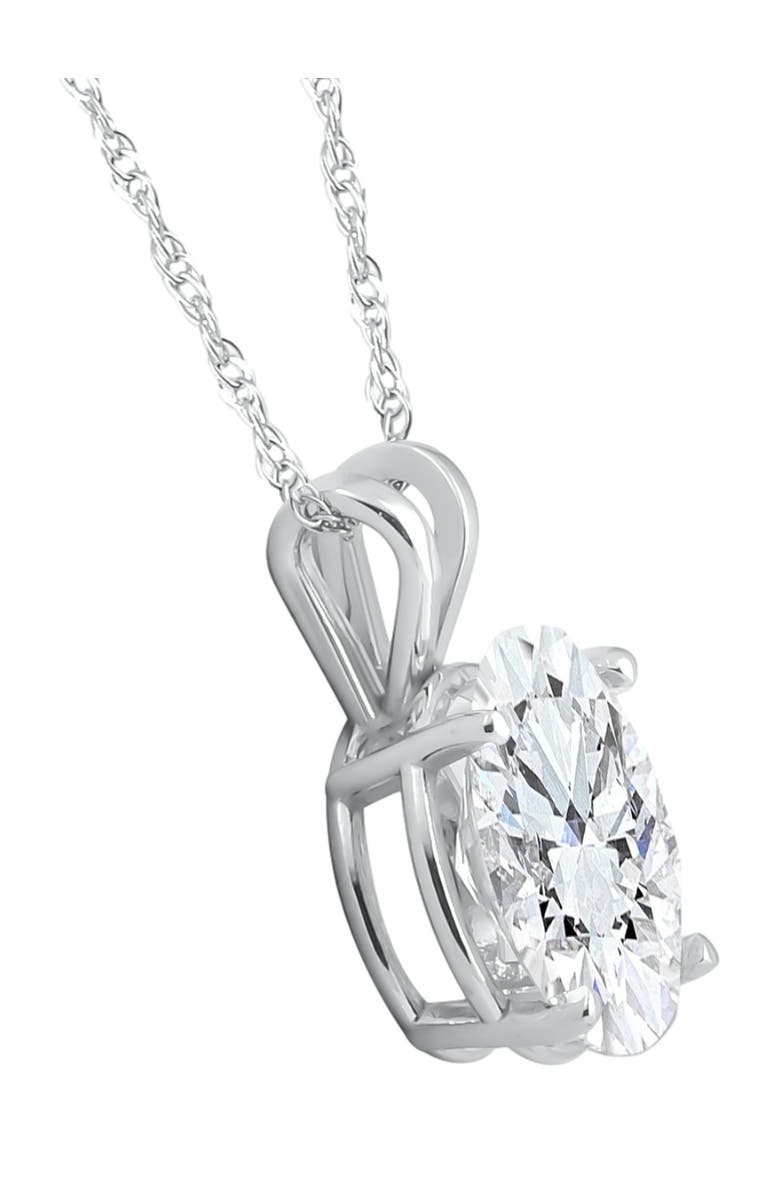 Bliss Diamond Certified 3Ct Oval Diamond Solitaire Certified Lab Grown Diamond Pendant Necklace, Alternate, color,