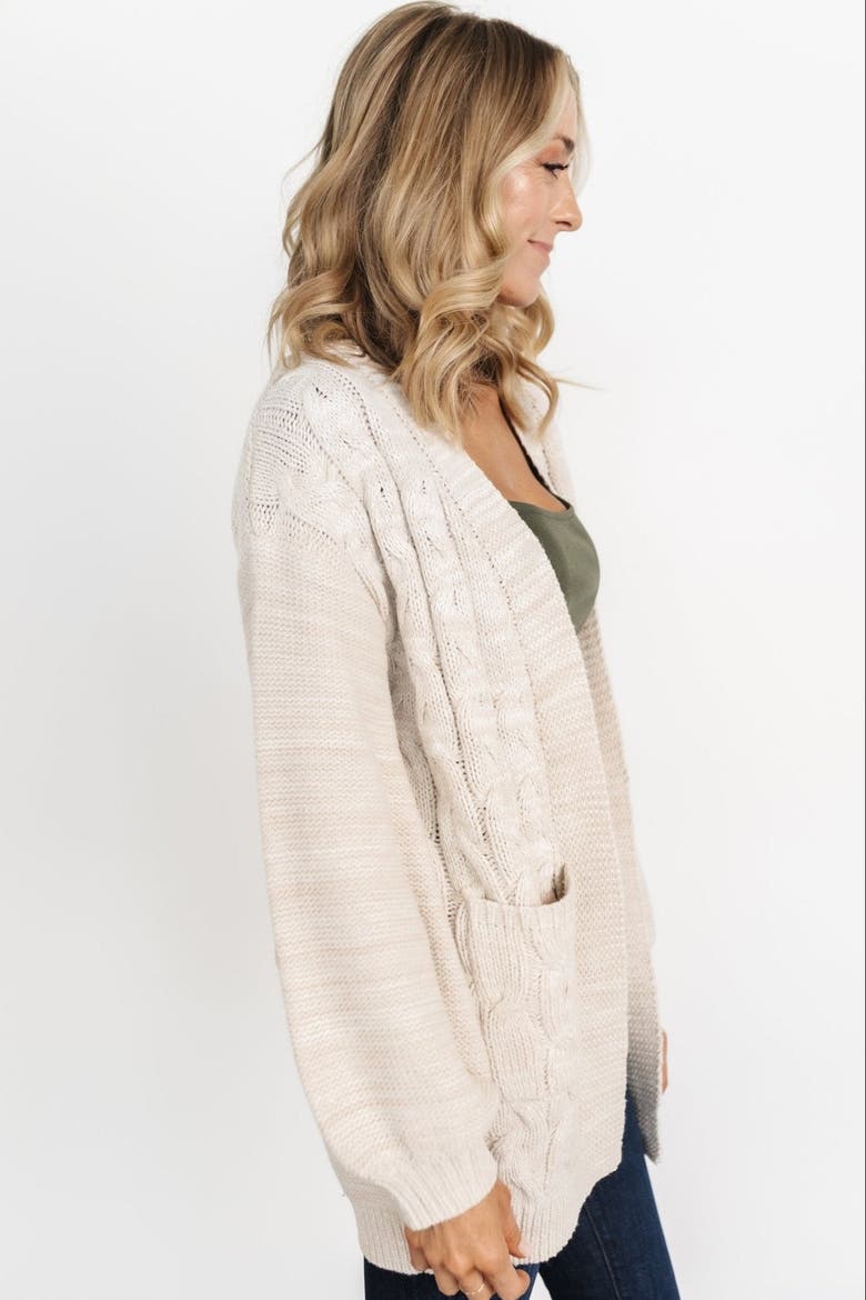 Spencer Chunky Knit Cardigan, Alternate, color, Oatmeal