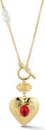 CHLOE AND MADISON Heart Locket Pendant Necklace