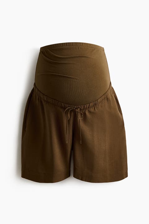Mama Linen-blend Shorts