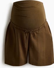 H&M Mama Linen-blend Shorts