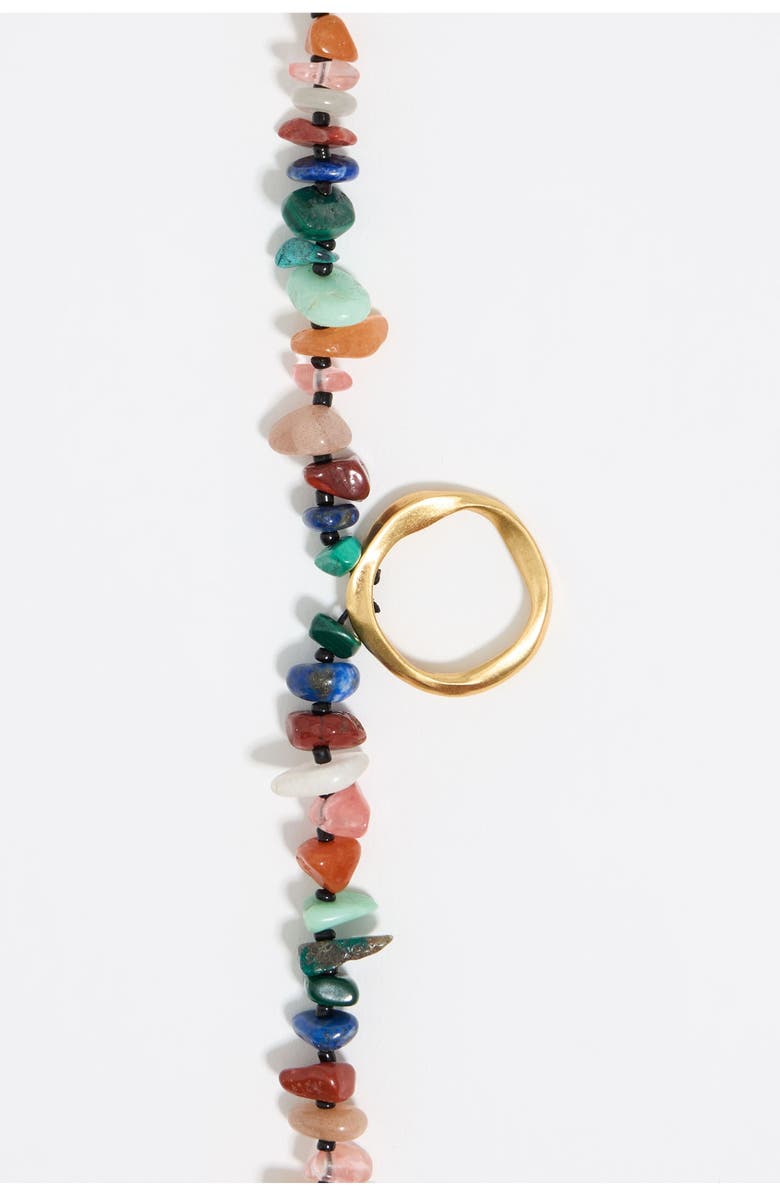 Bimba y Lola Multicolor Stones Necklace, Alternate, color, Blue