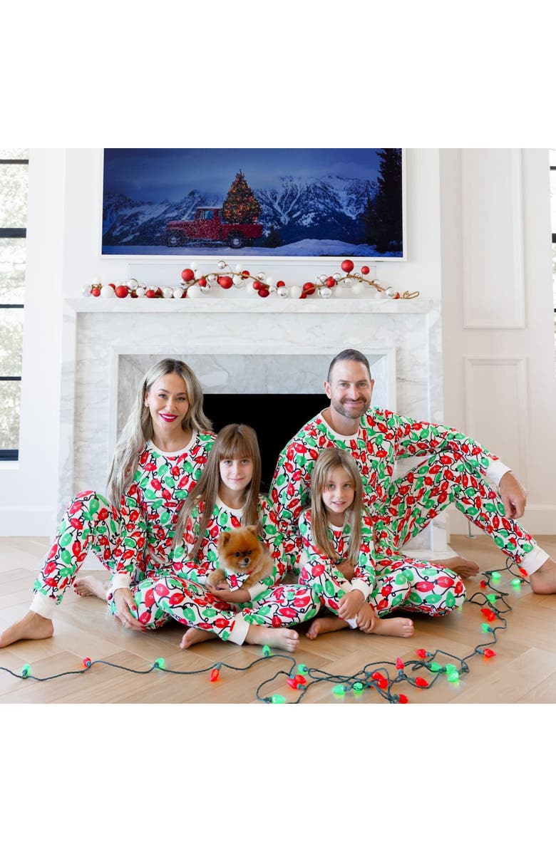 Norani Organic Adult Men's Pajamas Set - Holiday Lights, Alternate, color, Holiday Lights