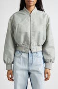 Stella McCartney Nylon Crop Bomber Jacket