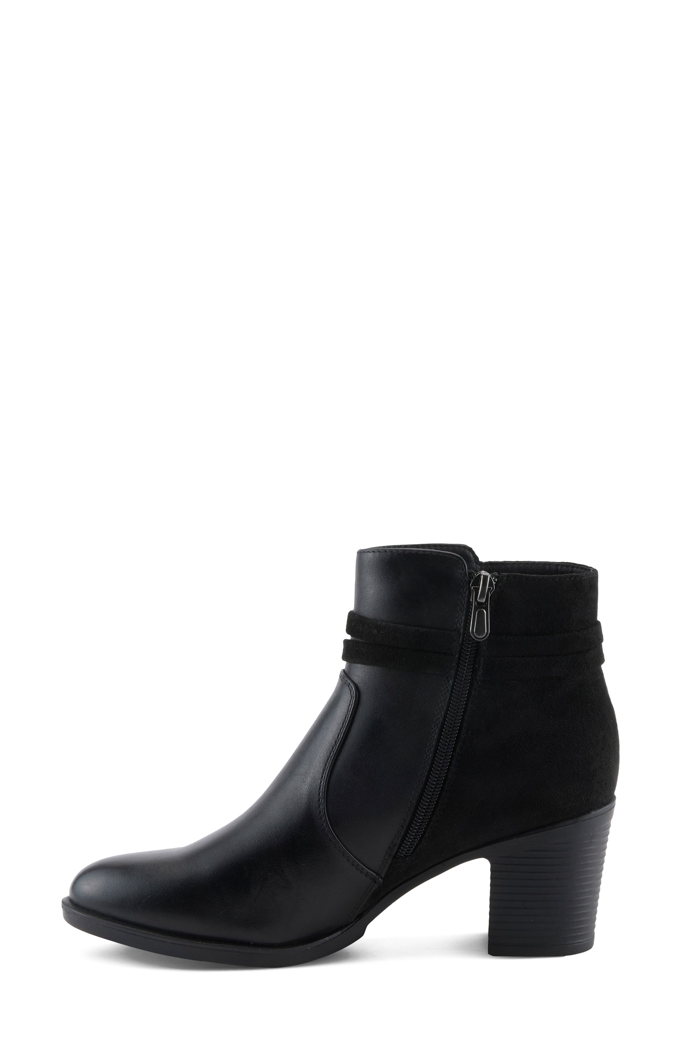 Doriax Leather Bootie, Alternate, color, BLACK