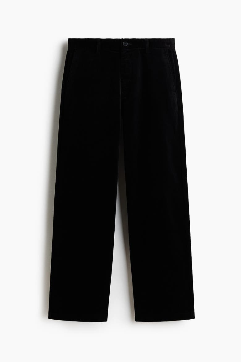 Relaxed-Fit Corduroy Pants, Alternate, color, Black