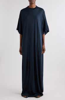 balenciaga one shoulder dress Balenciaga Women's One-Shoulder Ruched Velvet Gown in Black