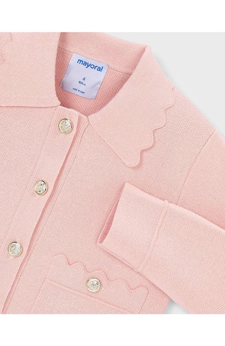 Mayoral Jacket With Scalloped Detail, Alternate, color, Pink