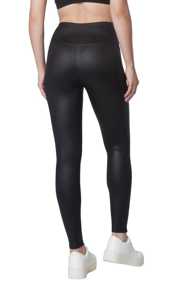 Andrew Marc Sport High Waist Liquid Moto Leggings, Alternate, color, 