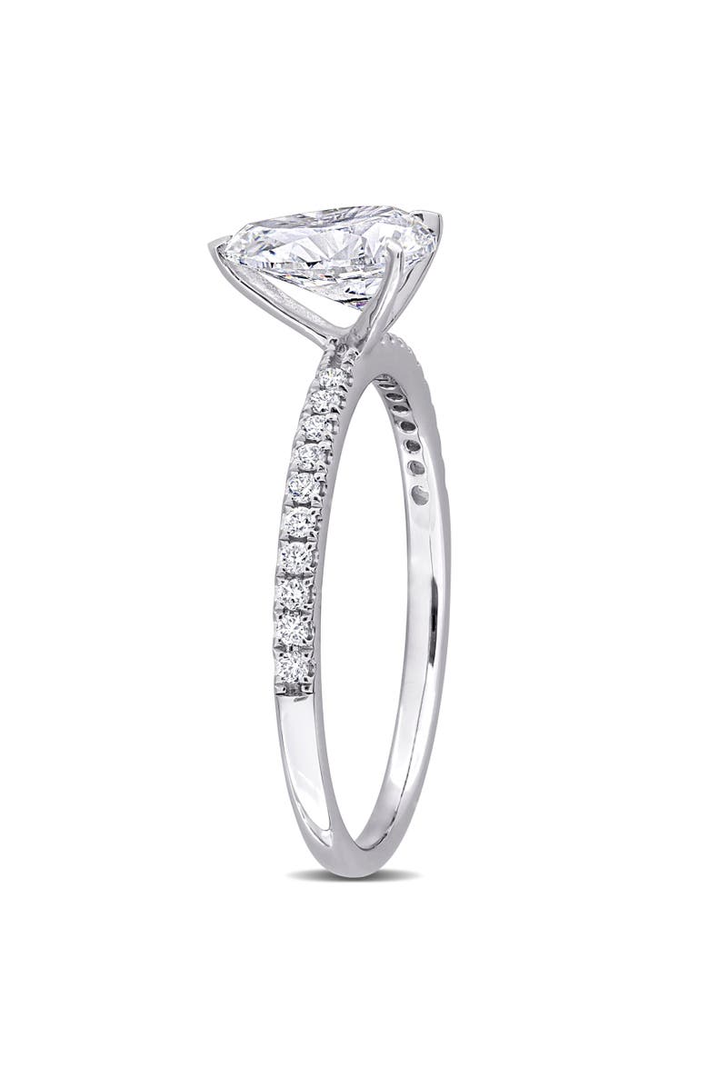 Julianna B. 1-1/6 CTW Lab-Grown Diamond Pear Solitaire Ring 14k, Alternate, color, White Gold