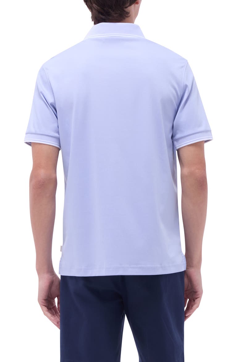 Tipped Johnny Collar Polo, Alternate, color, SKY