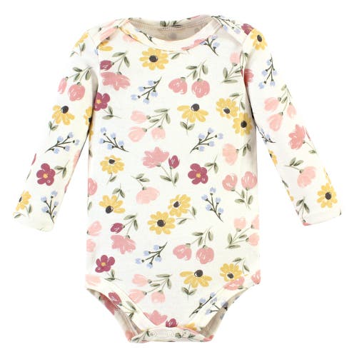 Hudson Baby Little Soft Cotton Long-sleeve One-piece 3pk