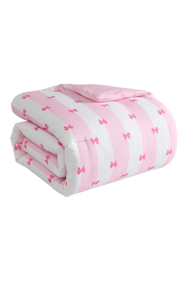 Bow Stripe 8-Piece Set, Main, color, BRIGHT PINK