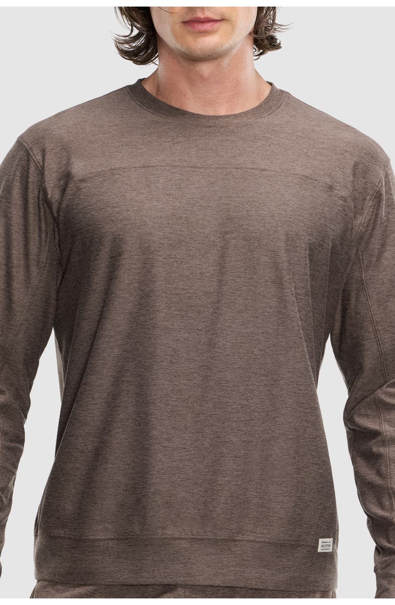 Peloton Dreamblend Curved Yoke Pullover, Alternate, color, Cocoa