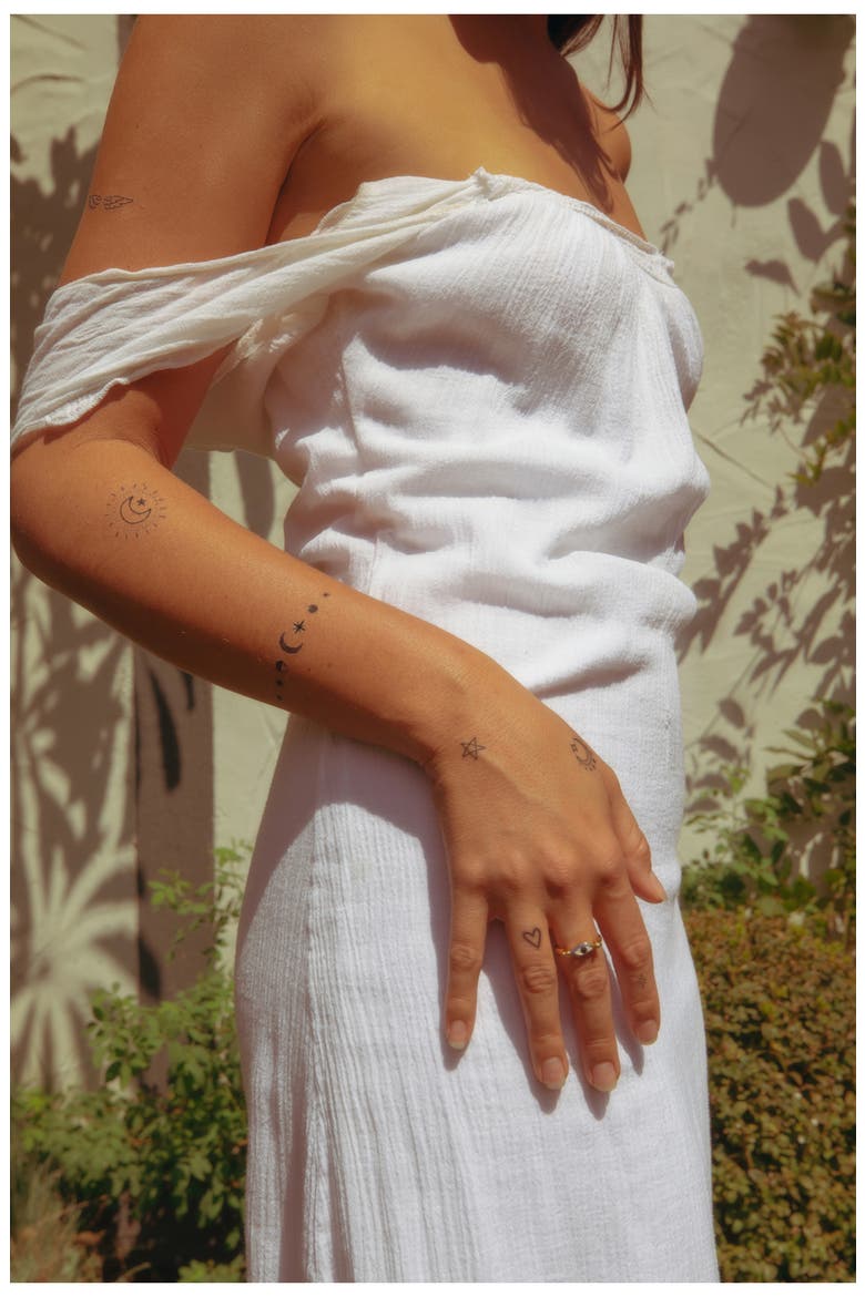 Angelic Temporary Tattoos, Alternate, color, BLACK