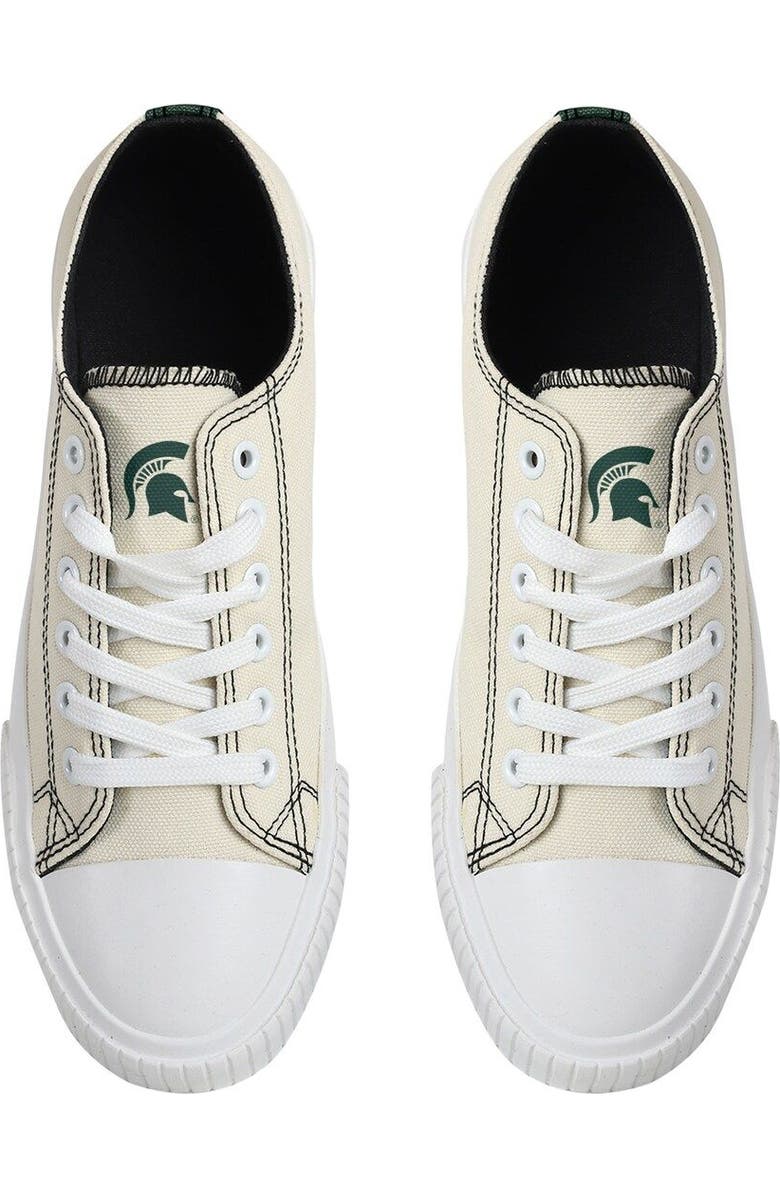 FOCO Women's FOCO Cream Michigan State Spartans Low Top Canvas Shoes, Alternate, color,