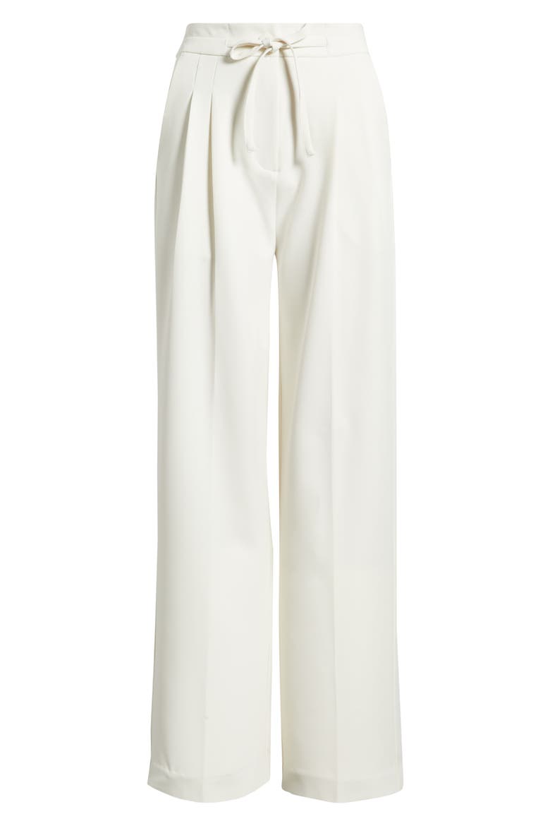 Pleated Drawstring Pants, Alternate, color, BRIGHT WHITE