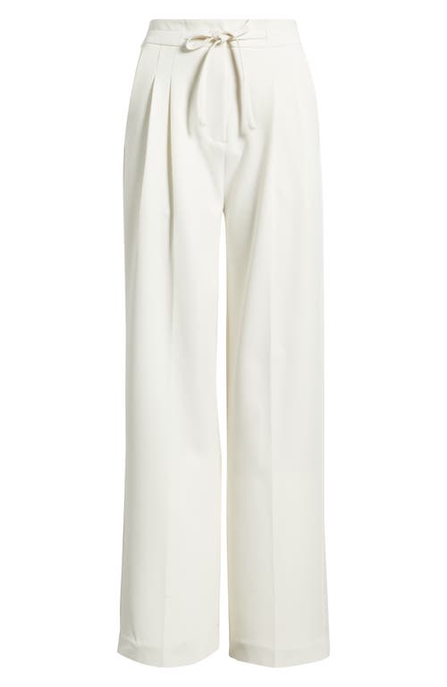Bernardo Pleated Drawstring Pants In White