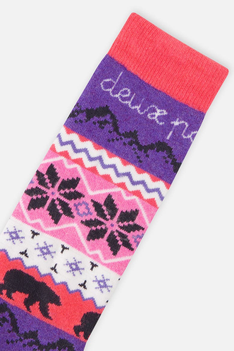 Padded Ski Merino Wool Socks, Alternate, color, Pink