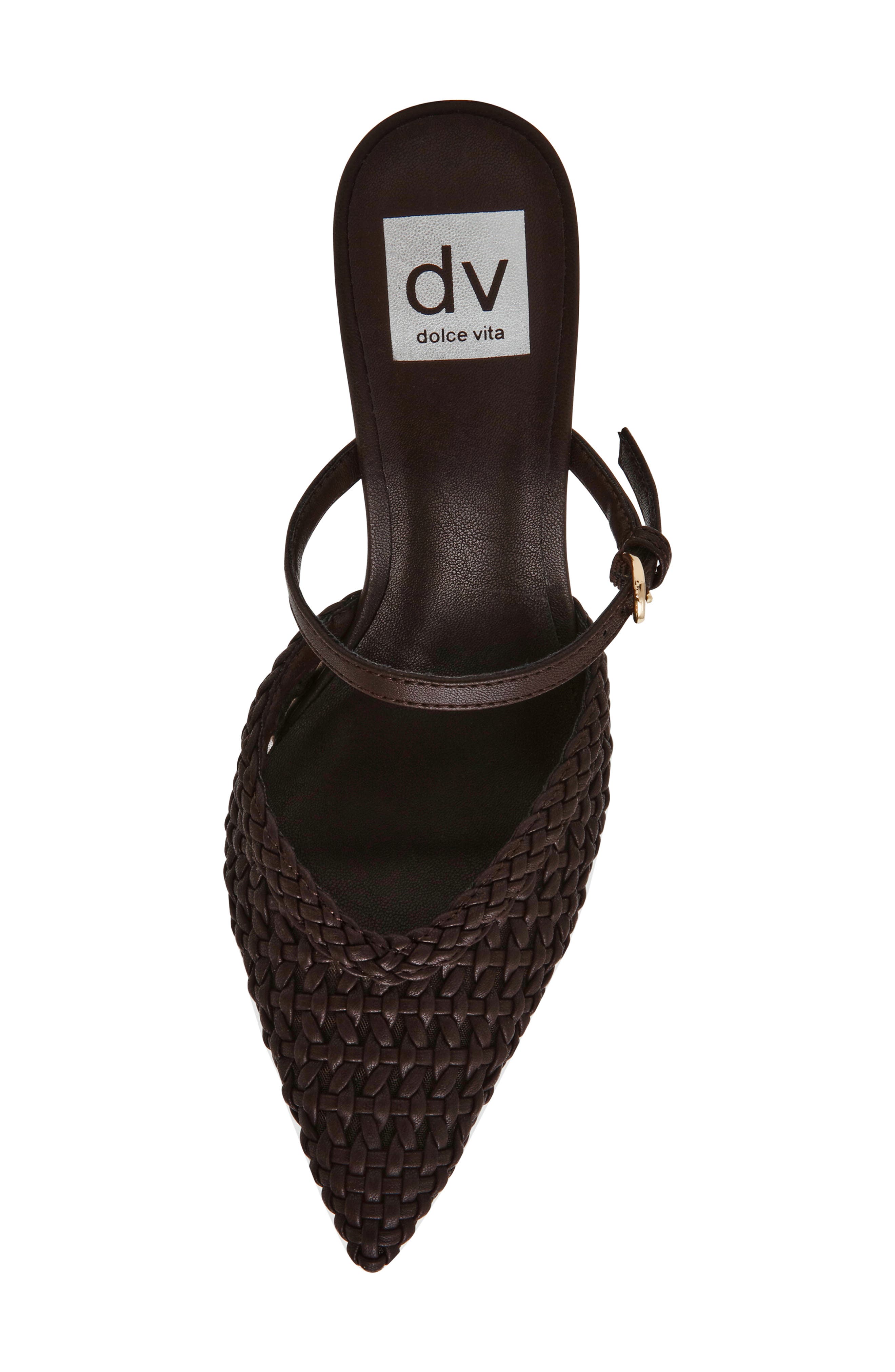 Geanie Pointed Toe Mule, Alternate, color, BROWN