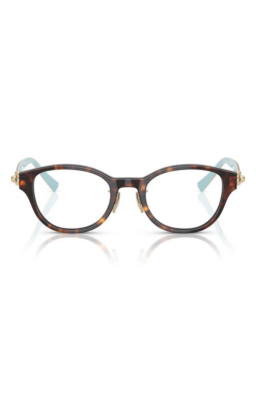 Tiffany & Co . 48mm Small Round Optical Glasses In Brown