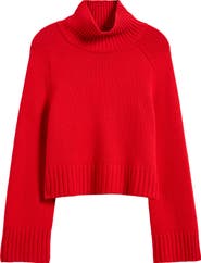 Reformation Brooke Crop Cashmere Turtleneck Sweater