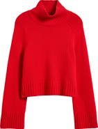 Reformation Brooke Crop Cashmere Turtleneck Sweater
