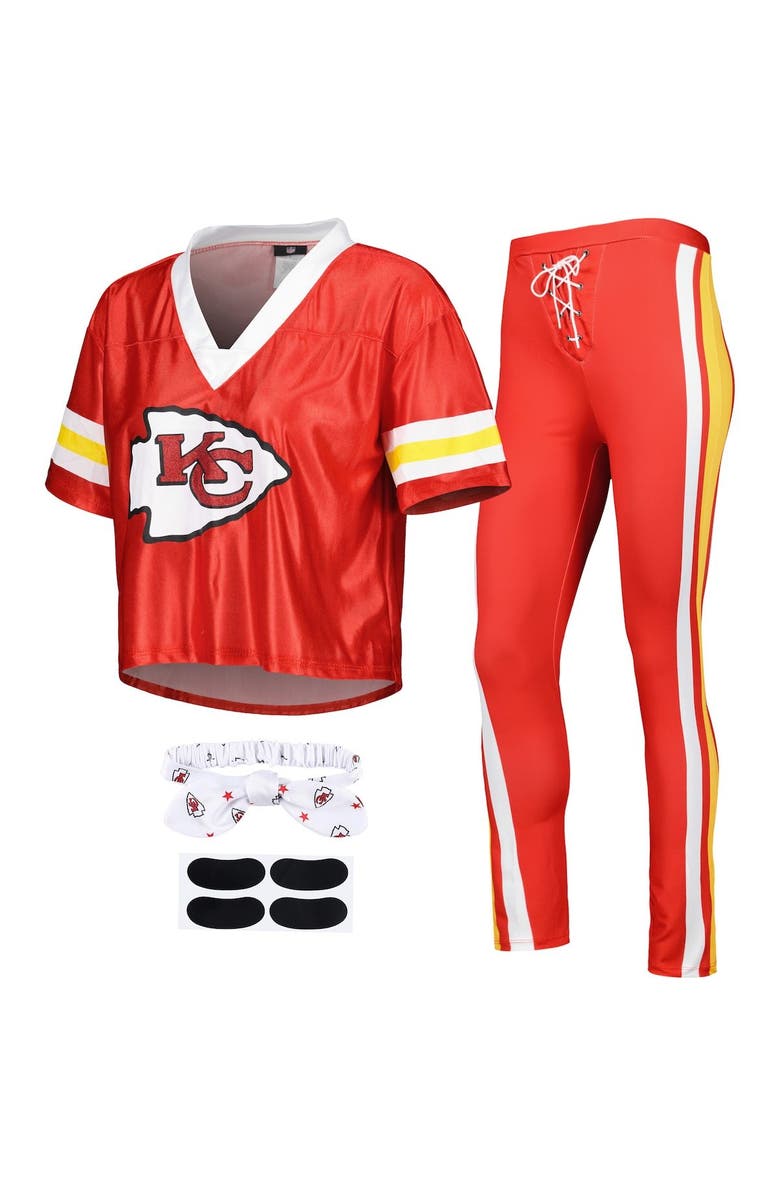 JERRY LEIGH Women's Red Kansas City Chiefs Game Day Costume Sleep Set, Main, color, 