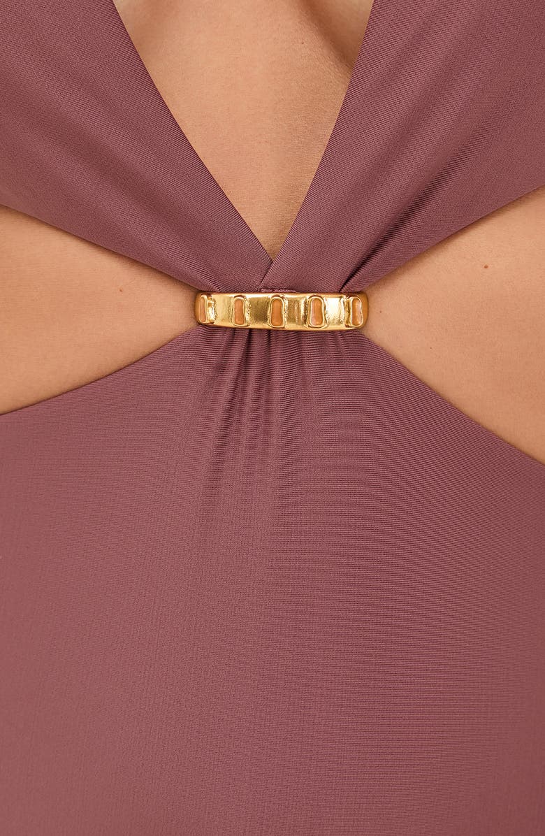 ViX Paula Hermanny Bessie Cutout One-Piece Swimsuit, Alternate, color, Purple