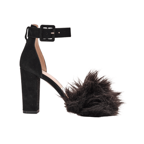 Tiannia Barnes Naomi, Main, color, Black Suede And Fur