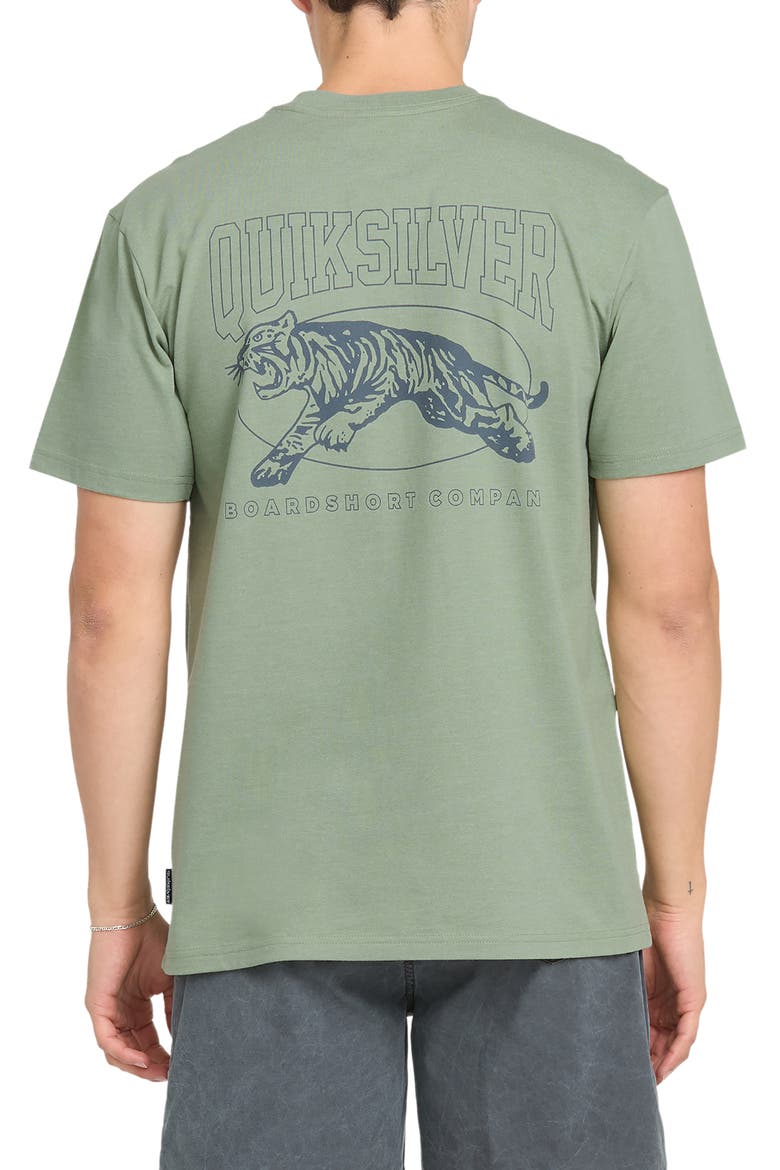Tiger Style Short Sleeve Graphic T-Shirt, Alternate, color, LILY PAD HEATHER