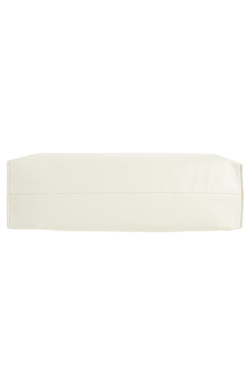 Sam Edelman Poppy Oversize Stud Leather Clutch In White