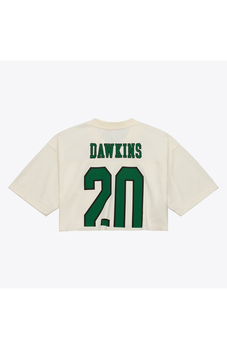 Mitchell & Ness Women's Mitchell & Ness Brian Dawkins Cream Philadelphia Eagles Retired Player Cropped Fashion Jersey, Alternate, color, Cream