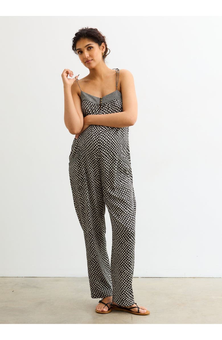 HATCH Collection The Portia Jumpsuit, Alternate, color, Black-White