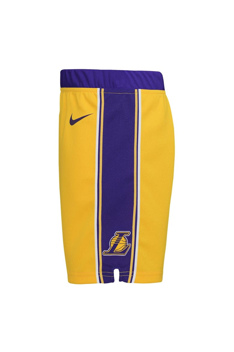 Preschool Nike Gold Los Angeles Lakers Icon Replica Shorts, Alternate, color, Gold