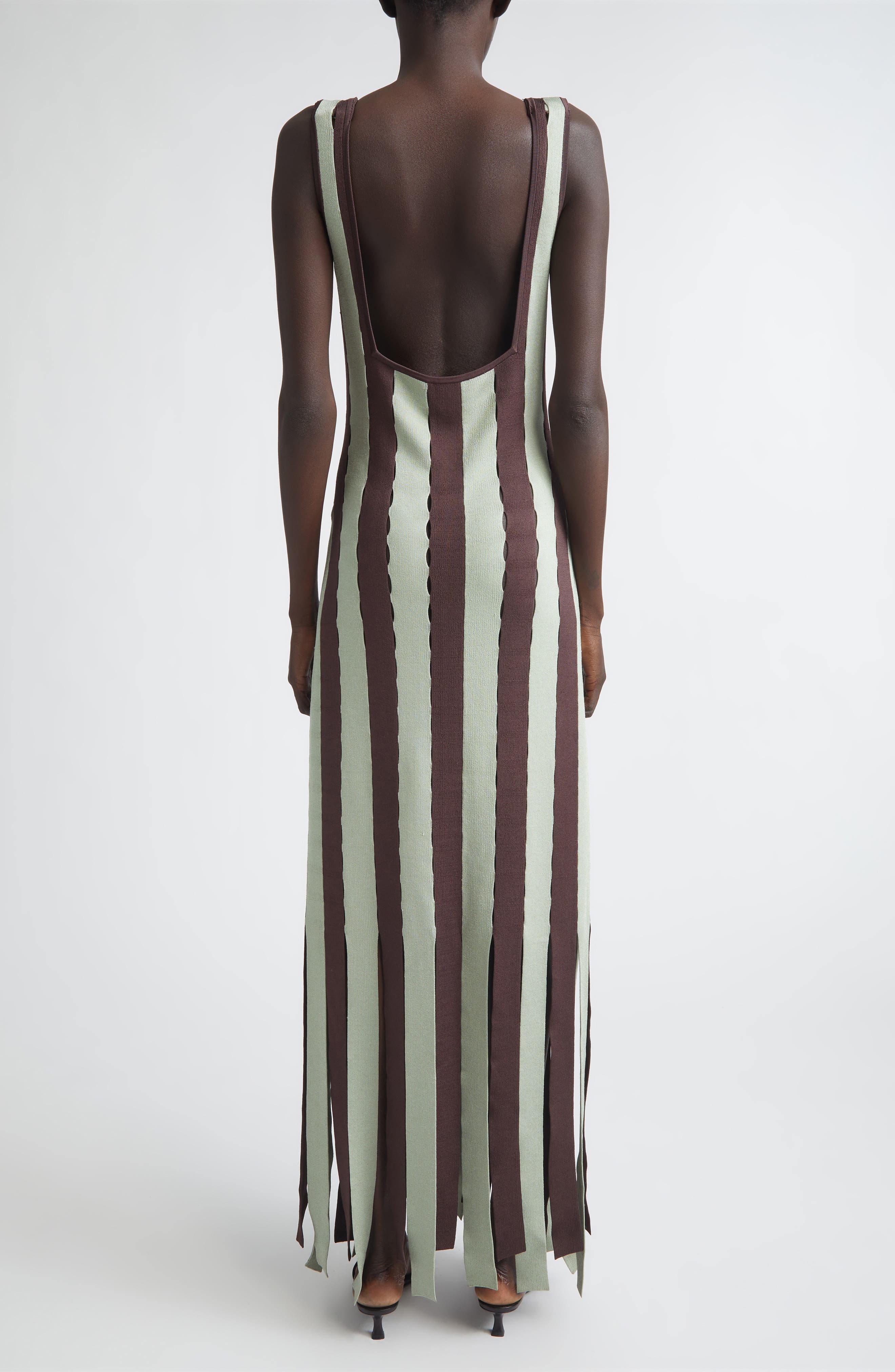 Calhoun Stripe Openwork Car Wash Hem Sweater Dress - image 2