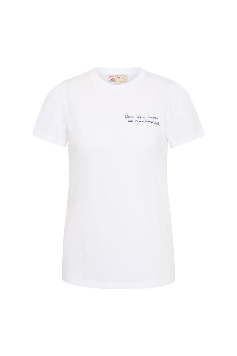 Cotton T-Shirt With Embroidery you can never be overdressed, Main, color, You Can Never Be Overdressed