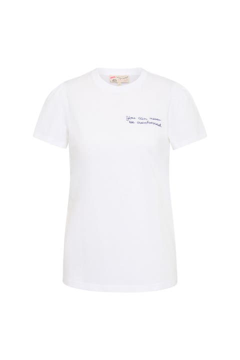 Cotton T-Shirt With Embroidery you can never be overdressed