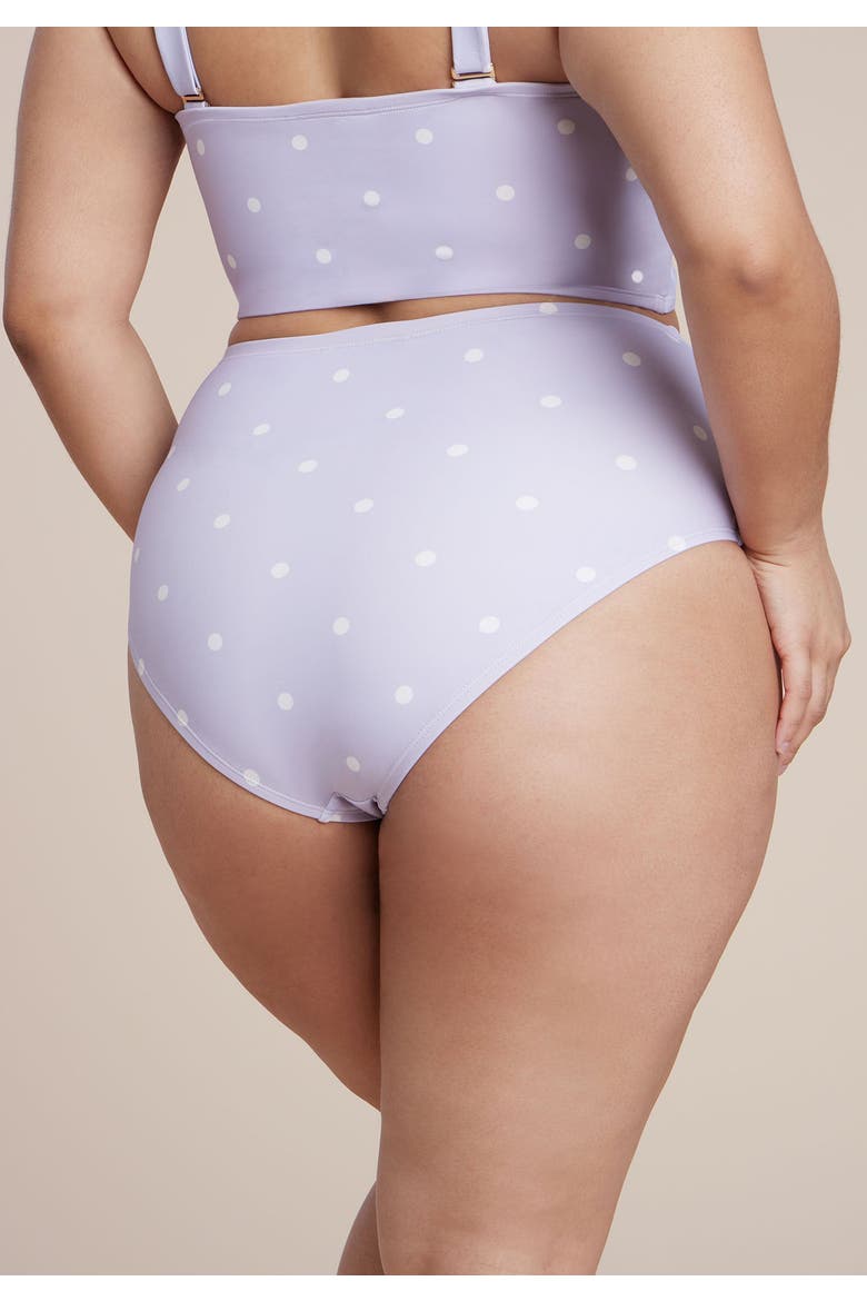 High Waisted Bikini Bottom, Alternate, color, THISTLE DOTS