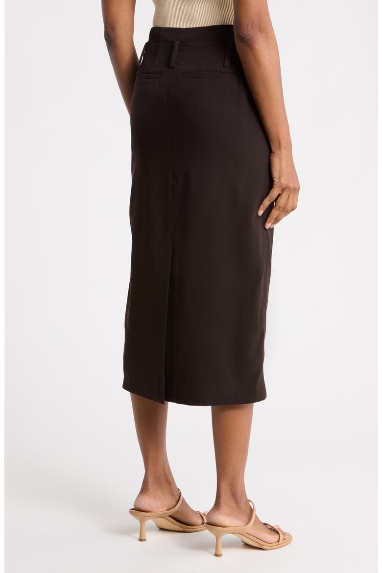 Milan Midi Skirt, Alternate, color, GANACHE