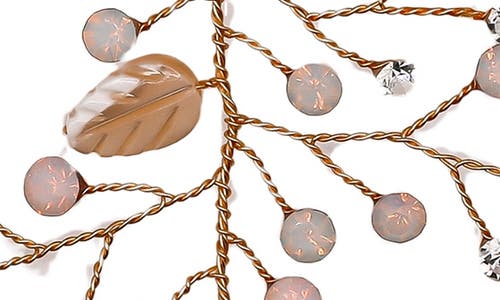 Macrae & Co . Falling Leaves Crystal Drop Earrings In Metallic