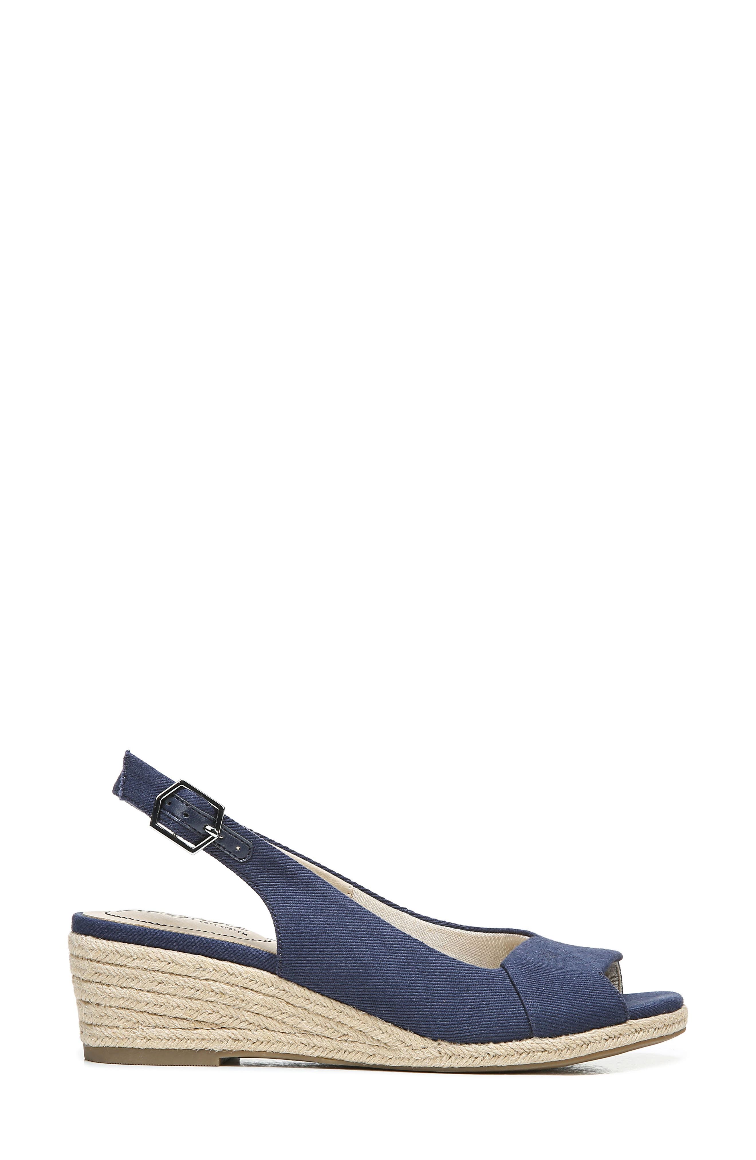 LifeStride Socialite Espadrille Slingback Sandal, Alternate, color, Navy