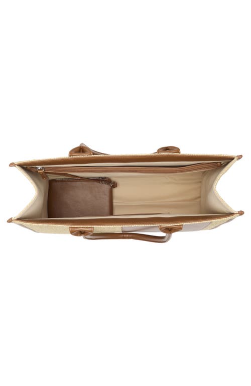 Bcbg Straw Tote Bag In Natural/cognac