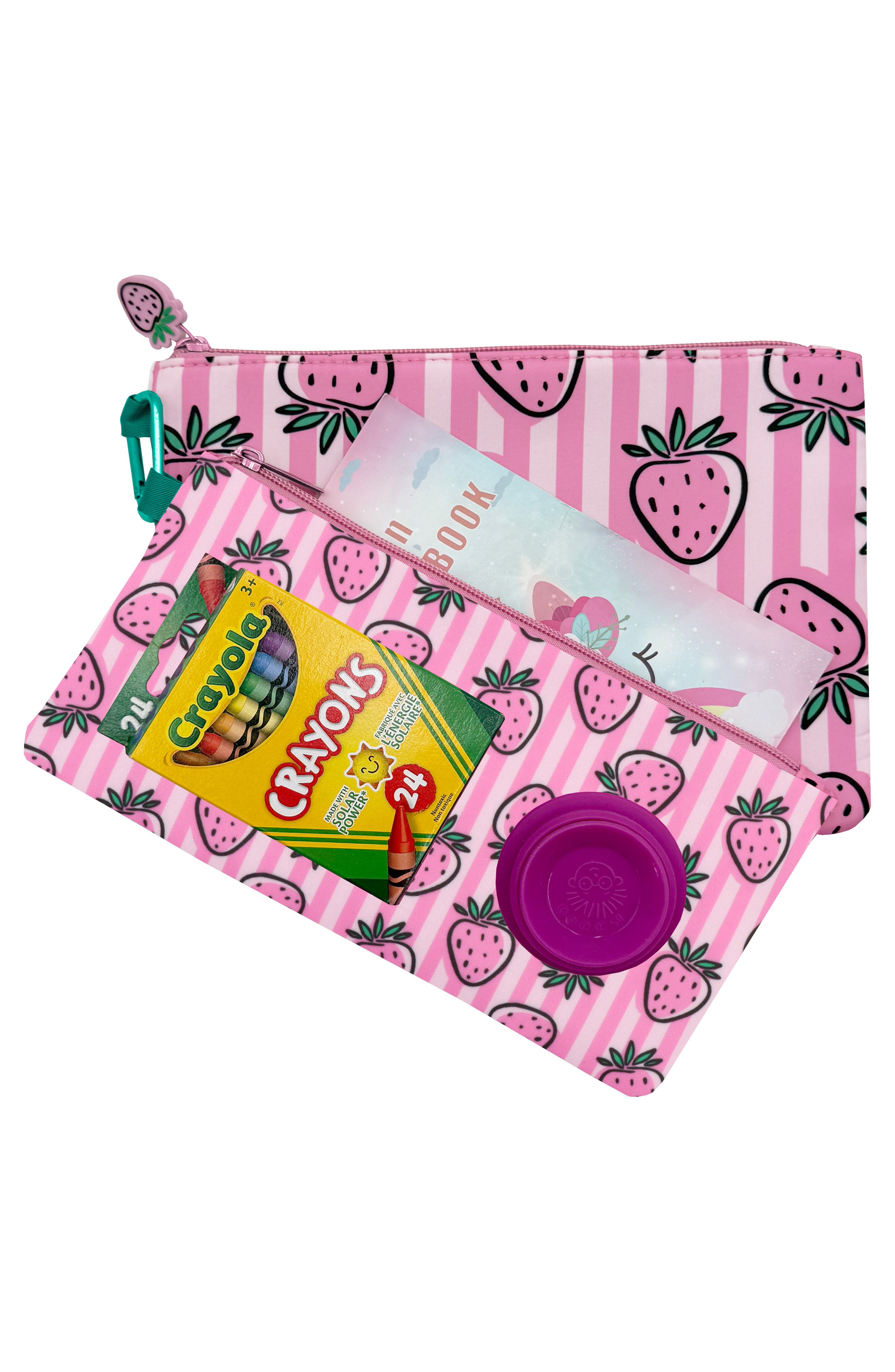 MYTAGALONGS Kids' Mini 2-Pack Organizing Pouches, Alternate, color, Pink