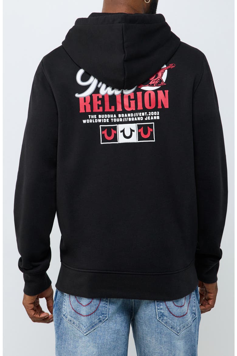 Retro Full Zip Hoodie, Alternate, color, JET BLACK
