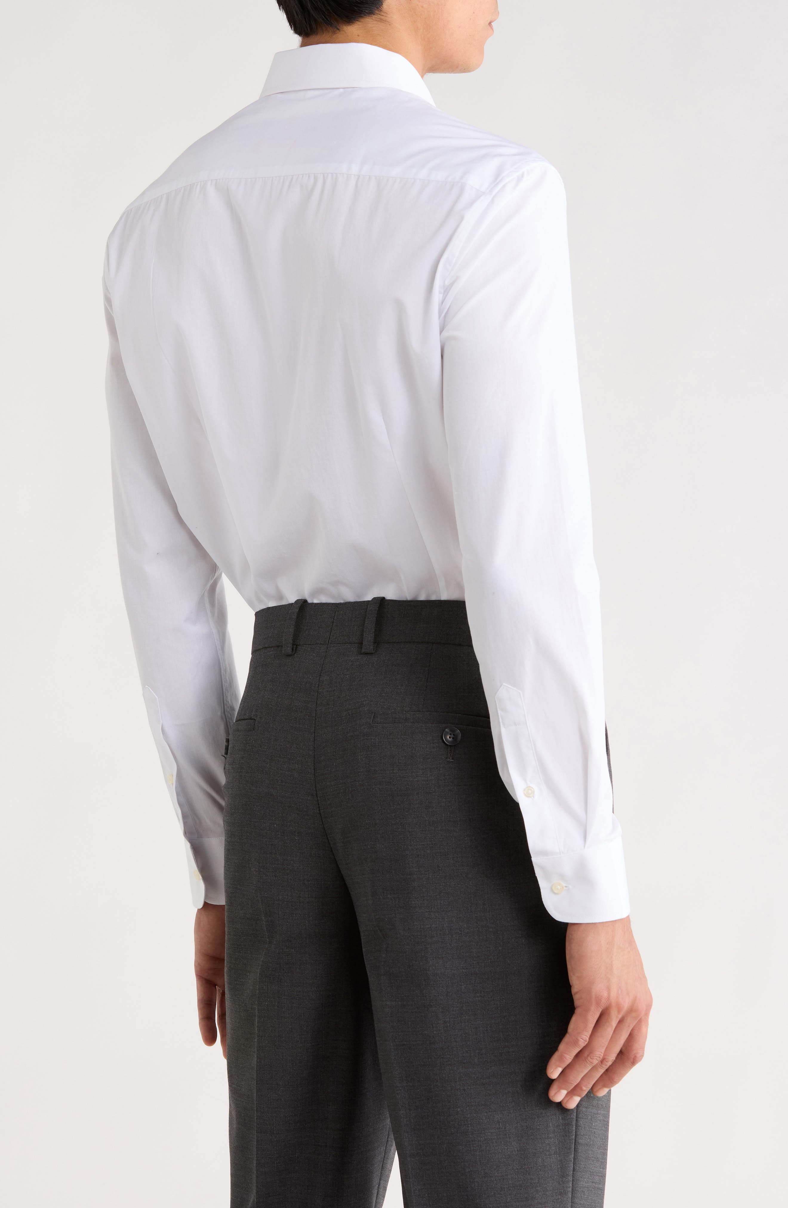 White Knight Modern Tailored Fit Wrinkle Resistant Button-Up Shirt - image 2