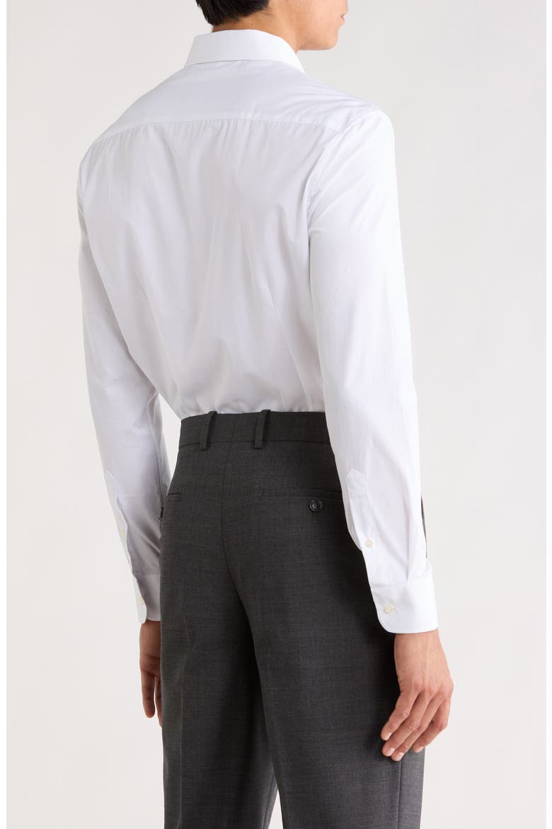 White Knight Modern Tailored Fit Wrinkle Resistant Button-Up Shirt, Alternate, color, WHITE