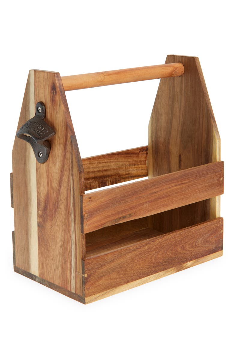 HOST Acacia Wood Drink Caddy, Main, color, Natural