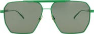 Bottega Veneta 60mm Geometric Aviator Sunglasses