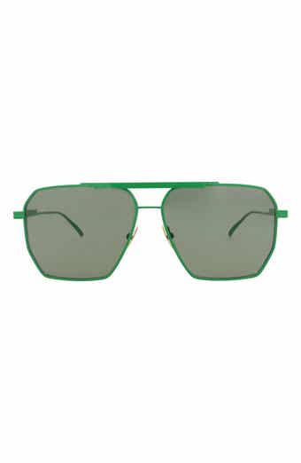 60mm Geometric Aviator Sunglasses